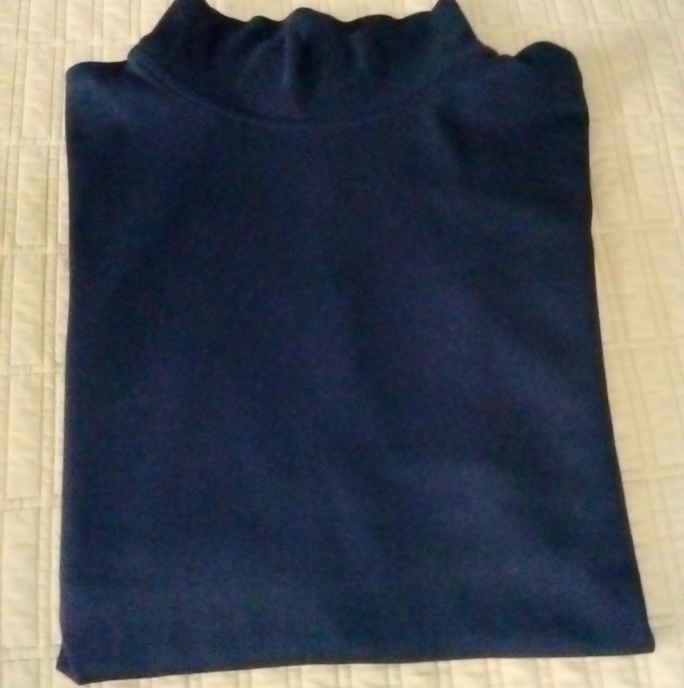 Jos.A.Bank Traveler Performance Mock Neck 100% Cotton M Navy Blue Sweater.